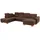 Home Affaire Wohnlandschaft HOME AFFAIRE "Dundee U-Form", braun (schokobraun), B:338cm H:86cm T:219cm, Luxus-Microfaser Lederoptik (100% Polyester), Sofas, Wohnlandschaft, wahlweise mit Kopfteilverstellung und zusätzlich mit Bettfunktion
