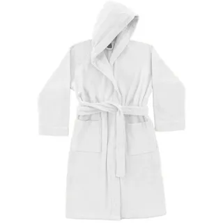 Zucchi Solotuo Q954 Bademantel mit Kapuze für Erwachsene, Frottee, 400 gr XX-Large BIANCO - XXL