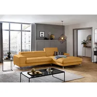 W.Schillig Eckcouch Leder 3-Sitzer Gelb