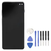 gistuch 6,4-Zoll-Telefonbildschirm-Ersatz für Galaxy S10 Plus, LCD-Display-Digitizer-Touch-Montage-Reparatursatz SM G975f G975u G975w, G975A Schwarz
