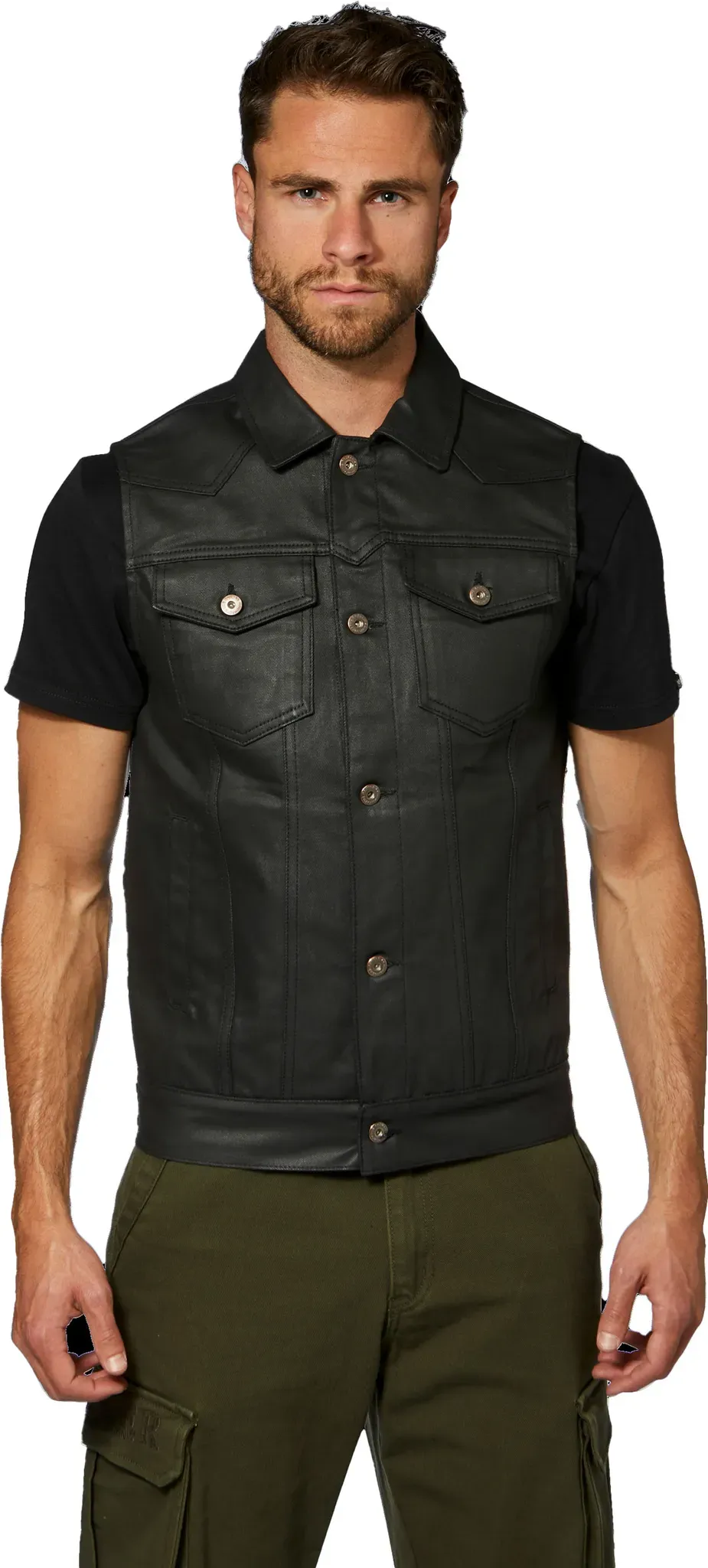 Rokker Rokkertech Club, veste en jean - Noir - L