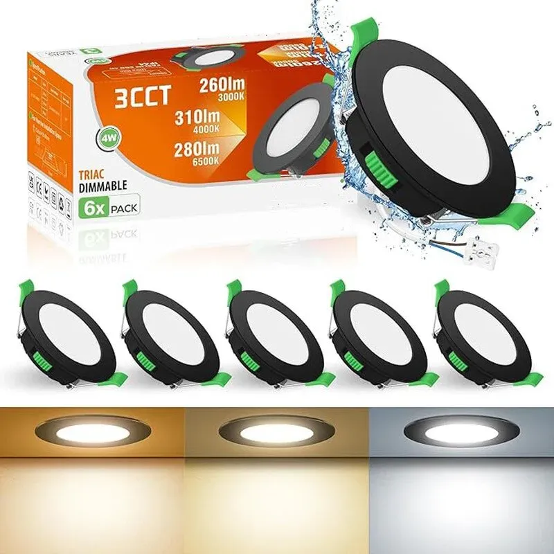 LED Deckenspotlichter, 230 V, 4 W, flach, dimmbar, 68 mm, warmweiß