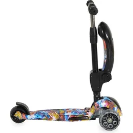 Byox Kinderroller Rumble Sitz, Musik, Lichter, höhenverstellbar, PU-Leuchträder bunt