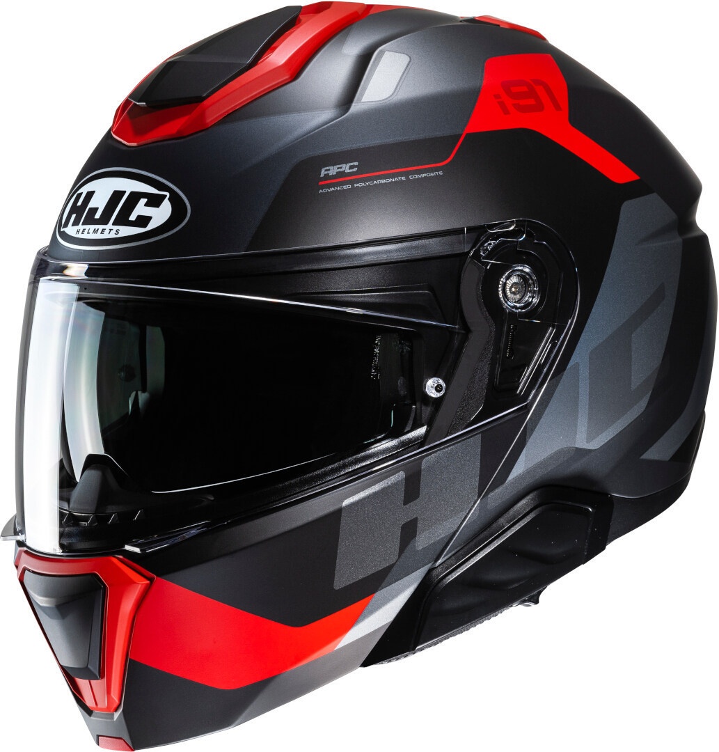 HJC i91 Carst Helm, zwart-grijs-rood, L