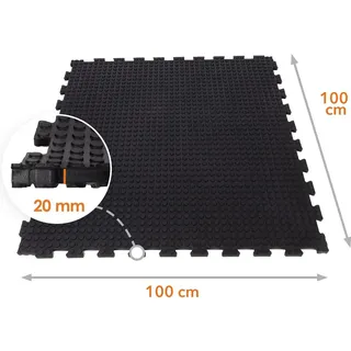 etm Puzzle-Stallmatte aus Gummi Stallboden 100 x 100 cm