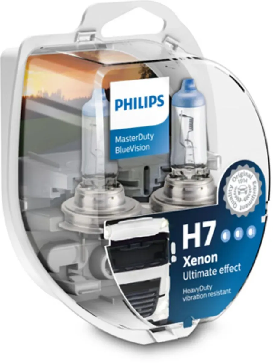Lampada alogena PHILIPS H7 Master Duty Blue Vision 24V/70W, 2 Pezzo