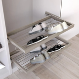 Emuca Schuh-Regal, Grau, Metall, 59.4x11x43.4 cm, Garderobe, Schuhaufbewahrung, Schuhschränke