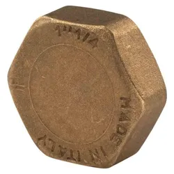 Messing Gewinde-Fitting Kappe 1 1/4''IG (DN 32) - schwere Ausführung