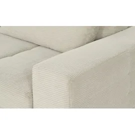 Möbel Kraft Couch Stoff 3-Sitzer Grau