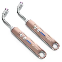 Brandson 2x Feuerzeug elektrisch, Lichtbogen Stabfeuerzeug USB aufladbar, Kerzenanzünder