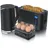 Arendo Frühstücks-Set Wasserkocher 1,5 l Schwarz