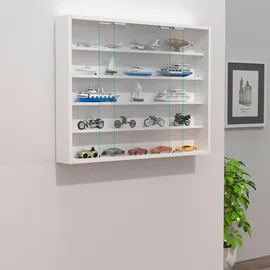 VCM Hängevitrine Agisa 77 x 60 x 10 cm Weiß