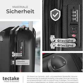 Tectake Pucci Koffer-Set 4-tlg. schwarz