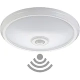 EDM Wandanbauleuchte Kunststoff One Size weiß mit Sensor und Notlicht 16 W 1100 Lumen 4000 K