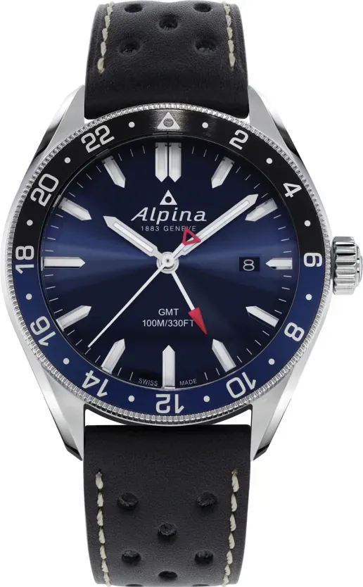 Alpina Alpiner Collection Alpiner Quartz GMT AL-247NB4E6 - blau,schwarz - 42mm