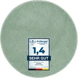 Andiamo Badematte Arezzo, Höhe 16 mm, rutschhemmend beschichtet, fußbodenheizungsgeeignet, schnell trocknend, Polyester, rund, Uni Farben, auch in rund und als 2er Set erhältlich grün rund | Ø 67 cm x 16 mm