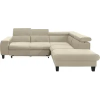 Cotta Ecksofa »Morven L-Form«, Kopfteilverstellung, wahlweise mit Bettfunktion und Bettkasten beige