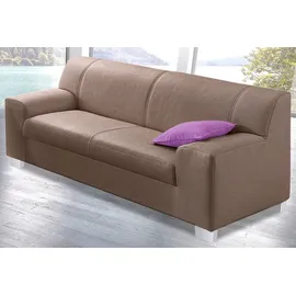 DOMO collection 3-Sitzer DOMO COLLECTION "Amando zeitlos und modern, komfortabel", braun (espresso), B:190cm H:74cm T:79cm, Microfaser PRIMABELLE (100% Polyester);Kunstleder SOFTLUX;Struktur (90% Polyester, 10% Polyacryl);NaturLEDER (echtes Rindsleder), Sofas, in vielen