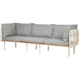 Beliani Senise Loungesofa weiß/grau