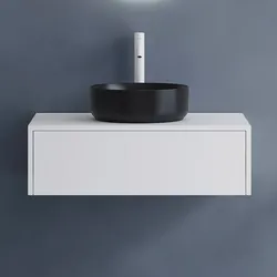Megabad Art Waschtischkonsole 80 cm mit 1 Auszug 21MF1001080I, Badmöbel,