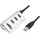 Logilink CR0045 3+2 Port USB 3.0 Hub (3-Port) mit Kartenleser für SD - Micro-SD Speicherkarten, Aluminiumgehäuse, mit eingebautem SD-Kartenleser Silber