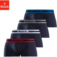 BENCH Hipster Boxershorts blau/grau/rot M 4er Pack