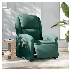 vidaXL Massagesessel Elektrisch Dunkelgrün Samt 144,5 x 82 x 0 cm