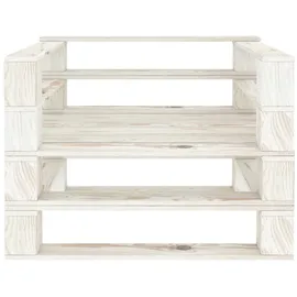 vidaXL Garten-Palettensessel Sessel 80 x 60,8 x 67,5 cm weiß