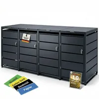 Albatros Mülltonnenbox 4er Tonne 260 x 116 x 80 cm anthrazitgrau