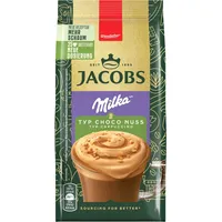 Jacobs Typ Cappuccino Choco Nuss Milka, Getränkepulver mit löslichem Bohnenkaffee, Instant Kaffee, für 25 Getränke, 400 g (Packung mit 5)