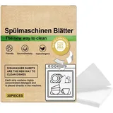 Spülmaschinen Reinigungsblätter | 30 Stück Für Reinigung Tragbar Mild - Alternative Zu Geschirrspüler Tabs - Für Bequemlichkeit Und Hygiene Und Nachhaltigkeit Reinigung Haushalt Küche