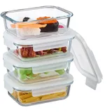Relaxdays Glasbehälter 640 ml 4 St.