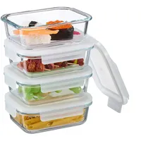 Relaxdays Glasbehälter 640 ml 4 St.