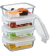 Relaxdays Glasbehälter 640 ml 4 St.