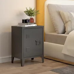 Nachtschrank Inari Türgriff rechts Stahl Schwarz
