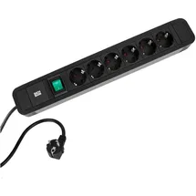 Bachmann Steckdosenleiste 6-fach 2 m Schwarz