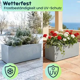 ethick Blumentopf Rechteckig 58 78 x 29 x 30 cm Beton-Grau