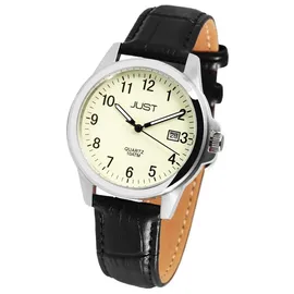 Just Watch Herrenuhr Echtleder Troy Troy, Datumsanzeige