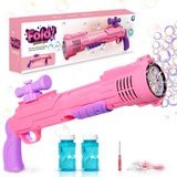 Panacare Rifle Seifenblasenpistole, Seifenblasenmaschine Gun für Kinder 5000+ Blasen/Minute mit Seifenblasenlösung*2, Blasenmaschine Blasenspielzeug Geschenk für Kinder/Geburtstag/Party (Pink)