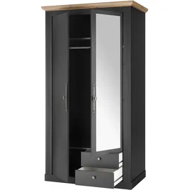 Home Affaire Schlafzimmer-Set HOME AFFAIRE "Westminster", grau, B/H: 90cm x 200cm, Schlafzimmermöbel-Sets, beinhaltet 1 Bett, Kleiderschrank 2-türig und 1 Nachtkommode