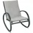 Svita Schaukelstuhl EIBY Deluxe Polyester 65 x 87 x 88 cm Hellgrau gepolstert mit Kissen