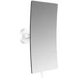 Calmwaters Rasierspiegel/Kosmetikspiegel Wandspiegel, 3-fache Vergrößerung, weiß, eckig, einseitig, Kristallglas, Metallhalterung, 132x208 mm, 80BS6243