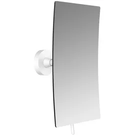 Calmwaters Rasierspiegel/Kosmetikspiegel Wandspiegel, 3-fache Vergrößerung, weiß, eckig, einseitig, Kristallglas, Metallhalterung, 132x208 mm, 80BS6243