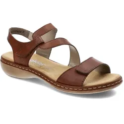 Braune Sandalen Rieker Flache Schuhe, 39