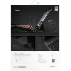 Uniq Venno Pro Case für iPad Air 13" (2024/2025) / iPad Pro 13" (2024) Schwarz