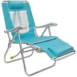 GCI Outdoor Legz Up Beach Lounger Strandstuhl, Heathered Seafoam