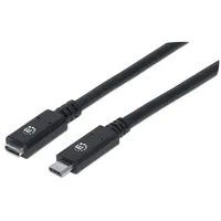 Manhattan USB-C 0,5 m Schwarz