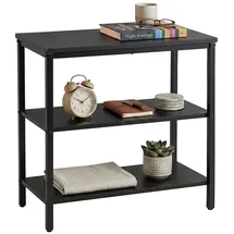 Relaxdays Nachtschrank 2 Fächer 61 x 60 x 30 cm Schwarz