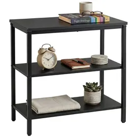 Relaxdays Nachtschrank 2 Fächer 61 x 60 x 30 cm Schwarz