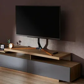 pro.tec Ystad TV-Standfuß 76,5x97x35cm Schwarz Aluminium/Holz/Kunststoff/Metall/Stahl